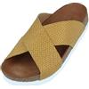 HAFLINGER 819412-0-4 Bio Mio Zoccoli in Pelle da Donna, Numero:38 EU, Colore:Giallo