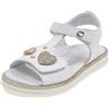 Walkey SANDALI APERTI A STRAPPO MADE IN ITALY CUORI BIMBA Y1A240787 BIANCO/PLATINO Taglia: 23
