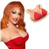 ZetaCdsTran Silicone Breast Plates Crossdresser Breast Forms for Crossdressers Drag Queen Round Neck Fake Boobs B-G Cup