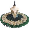 GeRRiT Balletto per Bambini Tutus Professionale per Bambini Adulti Swan Lake Pancake Tutu Donna Ballerina Costumi Danza Tutu Balletto,Verde,160