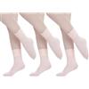 MIXLAC Calze da balletto bianche senza cuciture per ragazze, confezione da 3 paia, morbide e traspiranti (EU 32-36)