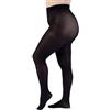 LEELA LAB Collant Donna Super Opaco 90 Denari, Calze Donna, Collant Taglie Forti, Colorati, Invernali - Made in Italy (Black, 8)