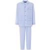 El Búho Nocturno Pigiama Uomo Lungo Classico Popeline Ospedale - Giacca Bottoni Aperto Davanti Tasche Risvolto Intero Taglie Forti Easy Iron, 60% Cotone, 40% Poliestere, Blu 1526, XXL