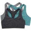 Hanes Bralette da Donna in Cotone con Retro a T (3 Pezzi), Calcestruzzo Heather/Isle Green/Sky Grey Heather, L