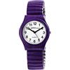Adrina Orologio da donna in acciaio inox, con numeri grandi, lunghezza 18 cm, diametro 34 mm, larghezza 18 mm, regalo per donne, Lilla 1, Bracciale