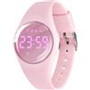 aswan watch Orologio Digitale Bambina Bambino con Contapassi,Calorie e Distanza senza App,Sveglia, Cronometro, Data, Luce-Orologio da polso Ragazza Ragazzo con Cinturino in Silicone