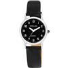 Excellanc Orologio da donna in ecopelle, con lancette luminose, analogico, al quarzo, 1900290, Nero