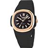 Pierre Bonnet 9292 Orologio Unisex Policarbonato con Lunetta in Acciaio - Design Ottagonale Luxury, Cassa ABS 40 mm, Miyota 2035, Water Resistant 5 ATM (Nero/Oro)