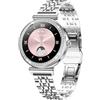 findtime Smartwatch da donna con funzione telefonica, frequenza cardiaca, monitor del sonno, contapassi, IP68, impermeabile, elegante tracker di attività, piccolo oro, argento, Moderno