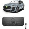 Ruiya 2026 Upgrade Ombrello Parasole Auto Parabrezza Compatibile con Audi Q3 FJ 2026 2027, Parasole Anteriore Pieghevole Protezione UV, Accessori Auto Q3