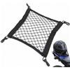 Hankousi 1 pezzo Rete elastica per bagagli, rete per casco e cestino per bicicletta con 4 ganci per bici, e-bike e moto (30x30cm)