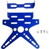 INFINAUTO Supporto Targa Moto Universale Telaio Targa Elimina Parafango Per Fori Di Montaggio 26 * 10 mm Lega Di Alluminio 18 cm x 16 cm Blu 2 Viti 2 Dadi 1 Pezzo