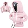 Xibao 2PCS Copri Pomello Cambio Auto,Accessori Interni Auto,Felpa Con Cappuccio Pomello del Cambio,Decorazione Interna Divertente,Adatto alla Maggior parte di Auto,Camion,SUV (Rosa)