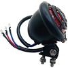 Yecnecty 1PC Lega Nero Universale Moto LED Posteriore Fanale Posteriore Vintage Moto Stop Rotondo Per KTM Ducati Benelli Triumph Harley