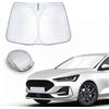 CDEFG Compatibile con Ford Focus MK4 ST Line 2018-2023 2024 Parasole per la Parabrezza Anteriore, Ripiegabile per Evitare i Raggi del Sole, Protettore Contro i Raggi UV Auto Interni Accessori