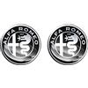 Alfa Romeo Adesivi 3D Ufficiali Alfa Romeo Logo, Diam. 12 mm, Set da 2