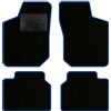 QUEMAR Tappetini Auto compatibili con Opel Corsa B 1993-2000 / Kit Tappeti in Moquette e Gomma su Misura (Set 2 Anteriori + 2 Posteriori) / Ricami e Colori Personalizzati (0 Ricami, Bordo Blu)