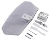 Bohaner Deflettore antivento universale per moto, parabrezza regolabile, spoiler, parabrezza, veicoli elettrici, deflettore d'aria, clip on per moto, grigio, moderno