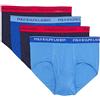 Polo Ralph Lauren Classic Fit Cotton Briefs Multi-Pack Mutande da Uomo, Aerial Blue, Rugby Royal, Cruise Navy-Confezione da 4, XXL (Pacco da 4)