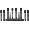 LMBGM K-25R Wireless Microphone System, 8 canali UHF Handheld and Bodypack Microphones for Stage Performances, Church DJ Weddings and Karaoke (K-25R 8 Handheld)
