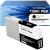 Oritdge T5961 Cartuccia d'inchiostro Nero Fotografico per Cartucce d'inchiostro Epson T5961 C13T596100 Photo Black Sostituzione per Epson Stylus Pro 7700 7890 7900 9700 9890 9900 (1 x Nero Foto)