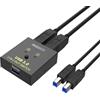 Huasion Scanner USB 3.0 Switch Selector 2 Computer Sharing 1 USB periferico Mouse Keyboard Printer Scanner con 2 Pack USB A to B Cables