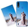 Sunrive Personalizzate Cover compatibile con Motorola Moto E7 Power personalizzabile con Foto Testi Frase Logo Disegni e Grafiche Personalizzata, assorbimento degli urti morbido TPU trasparente