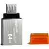BigBuild Technology 64GB Argento Chiavetta USB MicroB OTG Dual Drive compatibile con Motorola Moto G, E, E6 Play, E6 Plus, E6i, E7 Plus Mobile