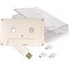 Little MixTape Mixtape USB Regalo di Memoria di Memoria Retro Casette Tape con Scatola Trasparente 8GB per Video Foto Canzoni Flash Drive Regalo Personale Unico per iphone android smart phone tavolo