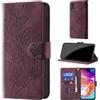 CaseGla Cover per Samsung Galaxy A70, Borgogna | Blocco RFID, Portafoglio Pelle PU, Flip Libro, Porta Carte, Magnetica Libretto, Antiurto Protezione Completa