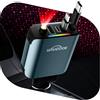 WHATOOK Caricatore per accendisigari USB C 4 in 1: [75% più piccolo][LED cielo stellato] 66 W auto adattatore rapido con cavo di tipo C retrattile/USB C/USB A, 12/24 V per phone/Samsung