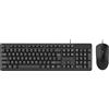 Rudiaoa Tastiera con cavo e set combinato per scuola, ufficio, business gaming e combo