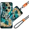 JEZSTHAI Custodia Compatibile con OPPO Find X8 Pro Cover in Silicone TPU Morbido con Cordino/Laccio Tracolla Cellulare,Antiurto AntiGraffio Protettiva Bumper Case con Disegno Motivi,A04