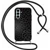Foonary Cover con Cordino per Samsung Galaxy S26 Plus 6,7, Custodia con Laccio Collana Tracolla Aesthetic Disegni Morbido Silicone Necklace Regolabile Corda Case per Samsung S26 Plus, Leopardata