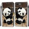 Feyten Cover per Huawei Honor 9 Lite/Enjoy 7S, Flip Custodia Pelle PU con [Magnetica][TPU Antiurto][Supporto Stand], Cover a Libro Portafoglio per Huawei Honor 9 Lite/Enjoy 7S (Panda)