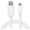 CELLONIC Cavo USB del tipo Micro USB compatibile con TP-Link Neffos X1, X1 Max, X1 Lite, C9A, C9, C7A, C7, C5, C5 Max, C5A, C5L, Y50 1A cavetto per telefono smartphone 1m in PVC bianco per cellulare