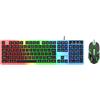Rudiaoa Tastiera da gioco con cavo a LED variopinta Combo 104 tasti tastiere programmabili meccaniche per ufficio e gioco Combo