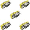 iYueMps 5 adattatori VGA di genere, HD15 VGA SVGA 15 pin femmina a femmina mini accoppiatore adattatore