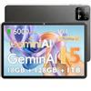 UBDXBD Tablette 10.1 Android 15 T30 Octa-Core 18GB RAM (6+12) 128GB +1TB TF, IPS 1280x800, 5MP+8MP, 6000mAh, Type-C, GMS, Face ID, BT, GPS, Prise 3.5mm + Étui & Chargeur, Gris