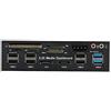 YIWENG Scheda di memoria multifunzione USB 3.0 Hub eSATA SATA Lettore di schede interne PC Media Dashboard Media Pannello frontale per SD MS CF TF M2 Schede di memoria MMC Adatto a 5,25 ,Lettore