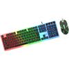 TQUXNGA Set Da Gioco Con Cavo Tastiera E Da Gioco a 104 Retroilluminati a LED Colorati Con Cavo Per PC Portatile Desktop