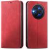 MOJIA Cover per TCL NxtPaper 60 Ultra, Custodia Folio Portafoglio in Pelle PU [chiusura magnetica], Case a Libro con Guscio Interno in TPU, Supporto per Carte.. Rosso