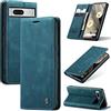Lanranwa Cover per Google Pixel 7 Pro 5G, Premium PUPelleCustodia,Antiurtoo,Cavalletto,Carta Fessura, Flip Cavalletto Custodia per Google Pixel 7 Pro-Blu verde