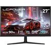 LC-Power LC-M27F Monitor Gaming 27 Pollici (68,6 cm), Full HD IPS Schermo, 1920×1080, 144 Hz, 1ms MPRT, 16:9, Adaptive Sync, HDMI 2.0, Display Port 1.4, VESA 100x100
