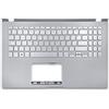 new net - Top case Palmrest con tastiera compatibile con ASUS M509DJ, M509DL, D509, D509B, D509BA, D509D, D509DA, D509DJ [Frame Argento - senza touchpad - Layout ITA]