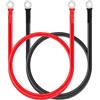 Yinleader Cavo inverter da 5 AWG/16 mm², 50 cm, 12 V, rosso e nero, con morsetti ad anello M8, filo di rame per camion, solare, RV, blu marino