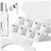 Inesore 4 Paia Gommini per AirPods Pro 1/2 con Foro Antirumore, Tappi Auricolari in Silicone per AirPods Pro con Kit Pulizia e Custodia Portatile, (Large) Bianco