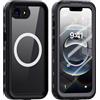 COTDINFOR Custodia per iPhone 16E IP68 Impermeabile Cover Antiurto Subacquea Protezione Case Resistente Indistruttibile Custodia con protezion Waterproof Rigida 360 Completa Cover Nero FSK
