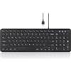 Perixx PERIBOARD-213U - Tastiera wireless compatta e elegante, con tasti a forbice silenziosi e controllo multimediale, per laptop, PC, computer, nero, layout US
