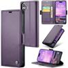 oiysrtoc Cover per iPhone 16 in Pelle PU Premium, Portafoglio con 3 Fessure Carte e Supporto, Blocco RFID, Chiusura Magnetica Custodia per iPhone 16, Viola
